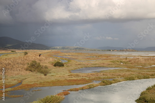 temporale in arrivo nella riserva naturale della diaccia botrona a castiglione della pescaia
