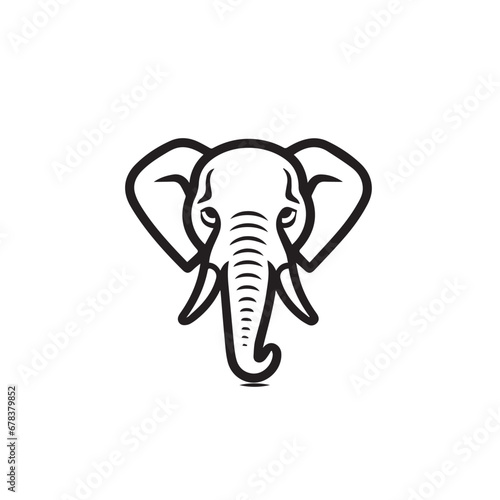 Elephant in cartoon  doodle style. 2d vector illustration in logo  icon style. AI Generative