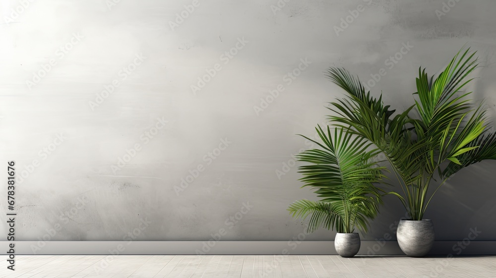 empty space for text against a concrete wall, an element of nature with palm foliage casting a soft shadow, embodying the essence of minimalism. empty space for text against a concrete wall, an element of nature with palm foliage casting a soft shadow, embodying the essence of minimalism.