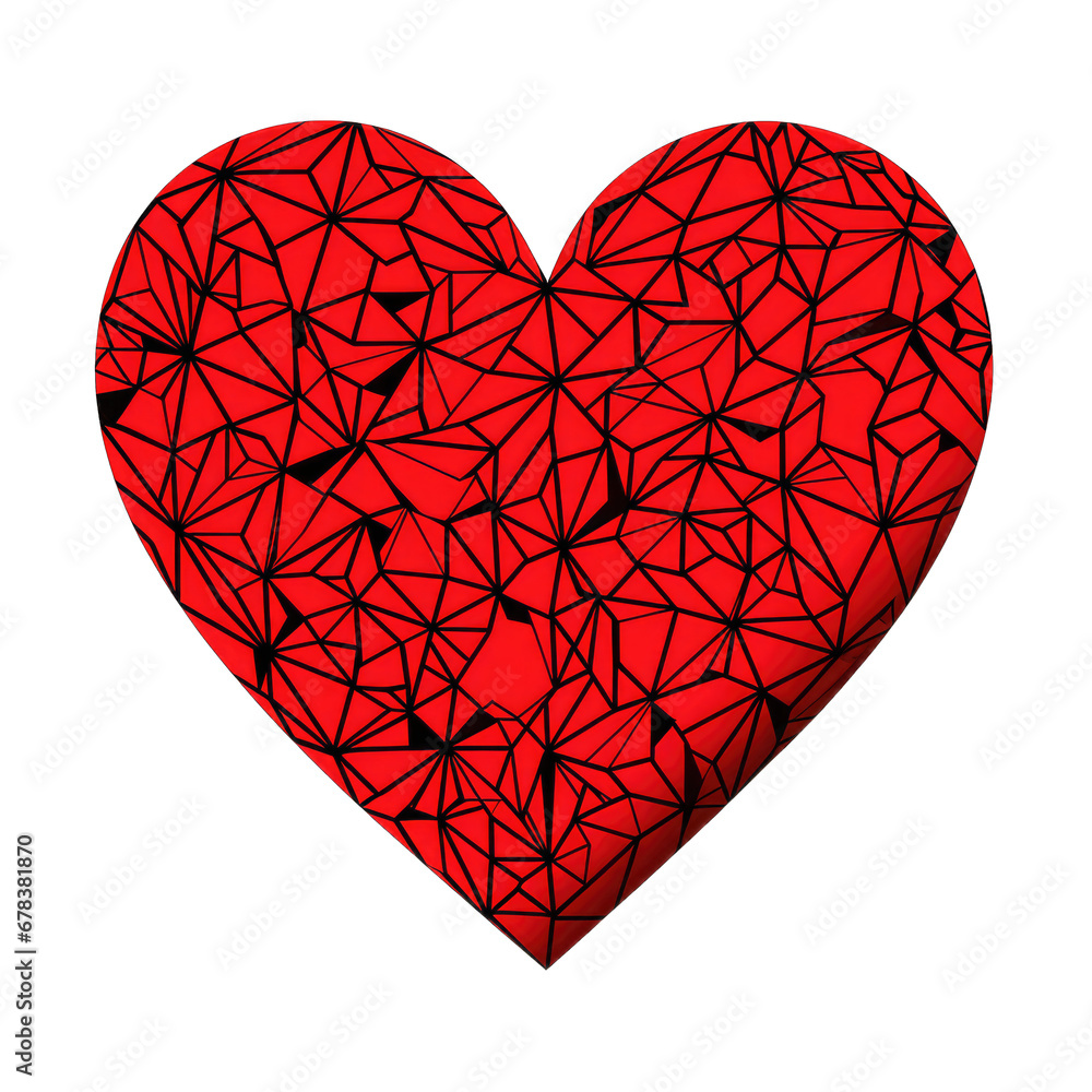 abstract heart shape . Clipart PNG image . Transparent background . Cartoon vector style . Generative AI abstract heart shape . Clipart PNG image . Transparent background . Cartoon vector style . Generative AI