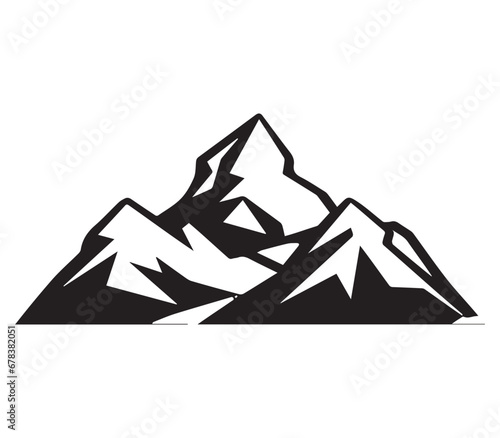 mountain silhouette abstract drawing eps,editable print ready