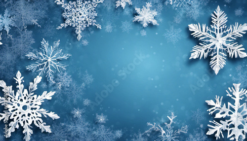 background with snowflakes photo
