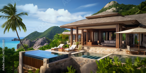 Big luxury resort vacation house on a island © TatjanaMeininger
