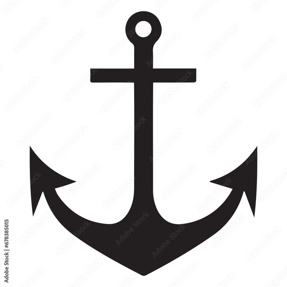 black and white sailor anchor vector drawing, ready to print, EPS, cutting file, clip art black and white sailor anchor vector drawing, ready to print, EPS, cutting file, clip art