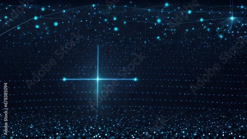 Field of twinkling blue stars of varying sizes against a dark backdrop vast cosmic expanse abstract glowing background