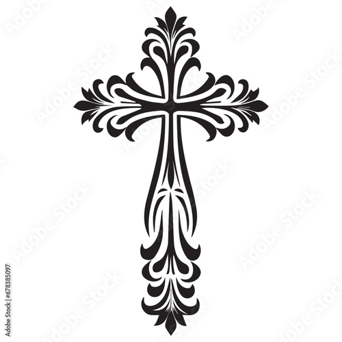 vector religious drawing,vintage cross drawing,eps,print ready,suitable for tattoo,editable,clip art
