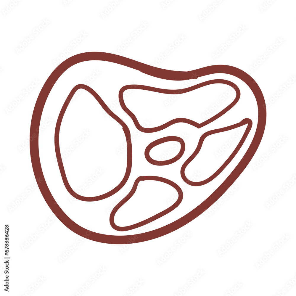 Outline Meat Steak Outline Meat Steak