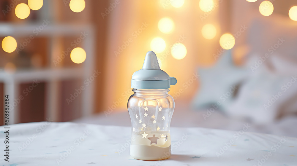 baby bottle, pacifier, milk, baby formula, food, children's room on the background, childhood, newborn, feeding, kid, child, home, comfort, health, birth baby bottle, pacifier, milk, baby formula, food, children's room on the background, childhood, newborn, feeding, kid, child, home, comfort, health, birth