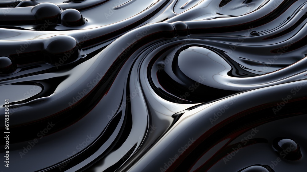 Black and white print of abstract liquid.UHD wallpaper