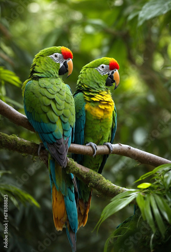 Green parrots © ldelfoto