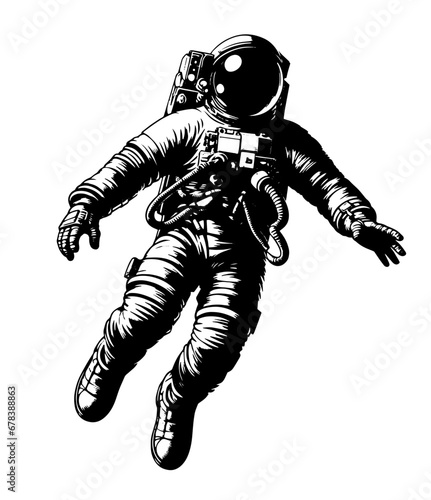 Astronaut isolated on white background