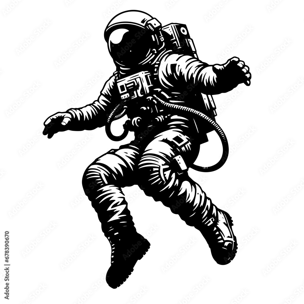 Astronaut on white background