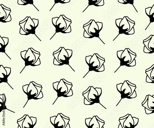 Flowers, floristics, floweret and floral, seamless vector background and pattern. Flower shop, florist shop, blooming, flowering and floristry, vector design and illustration