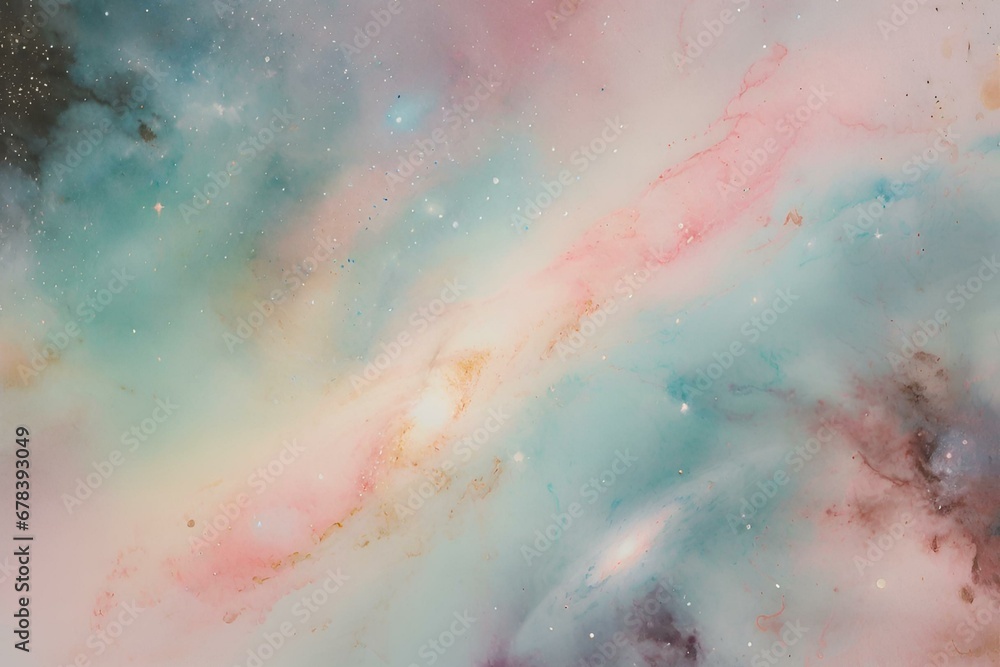 Fototapeta premium Pastel colors with the cosmic beauty of a galaxy wallpaper, beauty of a galaxy wallpaper, galaxy wallpaper, Beautiful cosmic background 