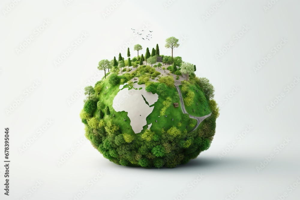 full body earth in cartoon style full studio center in white background, symbol of environmental protection and care of a fragile planet Earth Day concept full body earth in cartoon style full studio center in white background, symbol of environmental protection and care of a fragile planet Earth Day concept