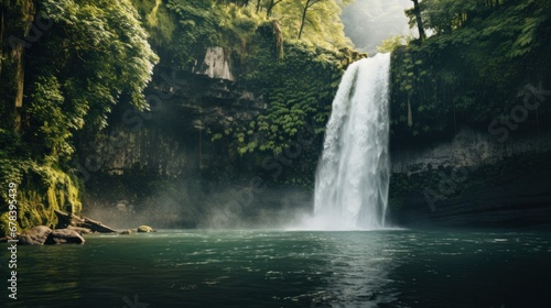 A waterfall in the beauty of nature.