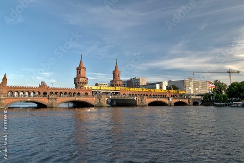 Oberbaumbrucke bridge in Berlin over the Spree river during the daytime