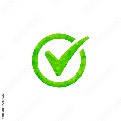 Green check mark icon on a white background. Abstract vector polygonal or origami illustration. Line edges and shades of green. Confirm or complete and mark icon sign Free Download Green check mark icon on a white background. Abstract vector polygonal or origami illustration. Line edges and shades of green. Confirm or complete and mark icon sign - GFXLoad