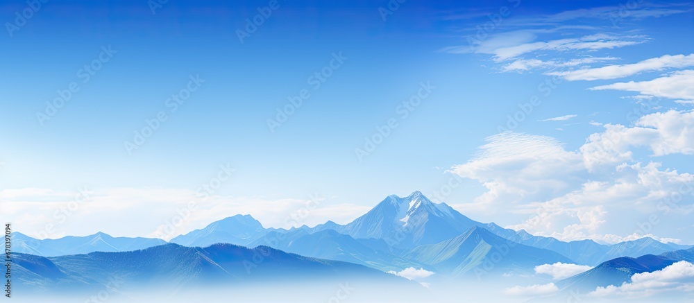 Scenic mountain and sky backdrop with nature
