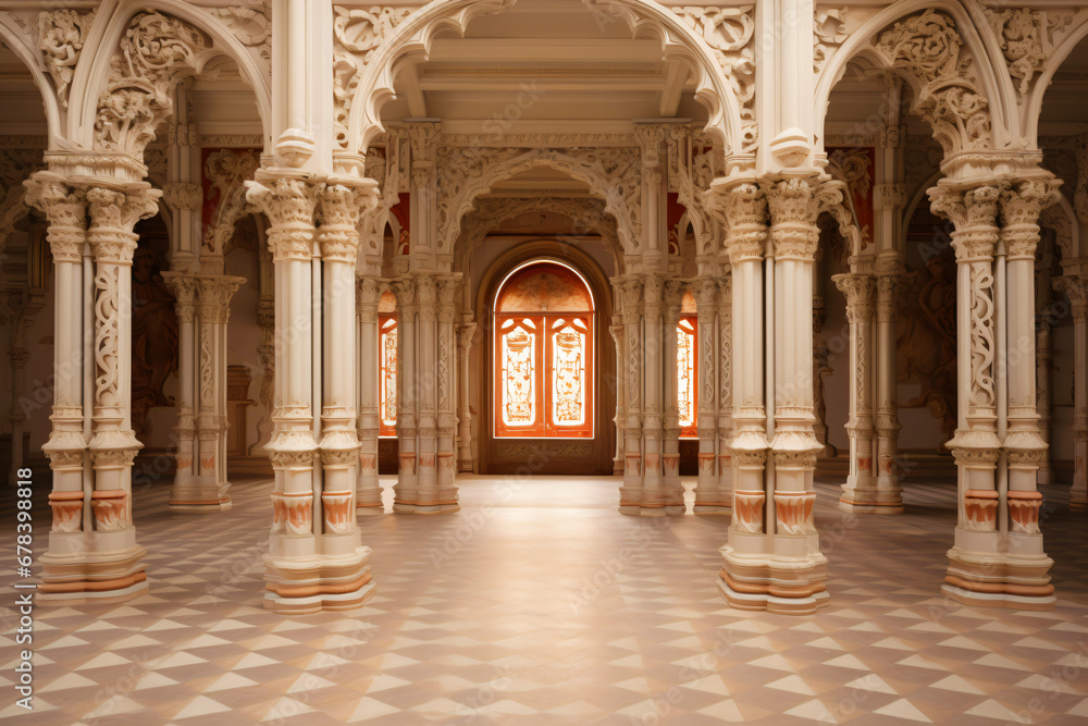 magnificent pillared hall