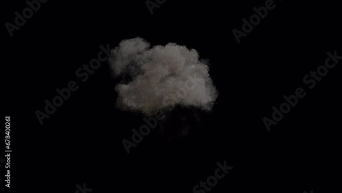 Massive explosion with smoke and fire at 4k resolution with an alpha channel for transparent background, slow motion and regular speed included. Perfect for a military or destruction or disaster scene photo