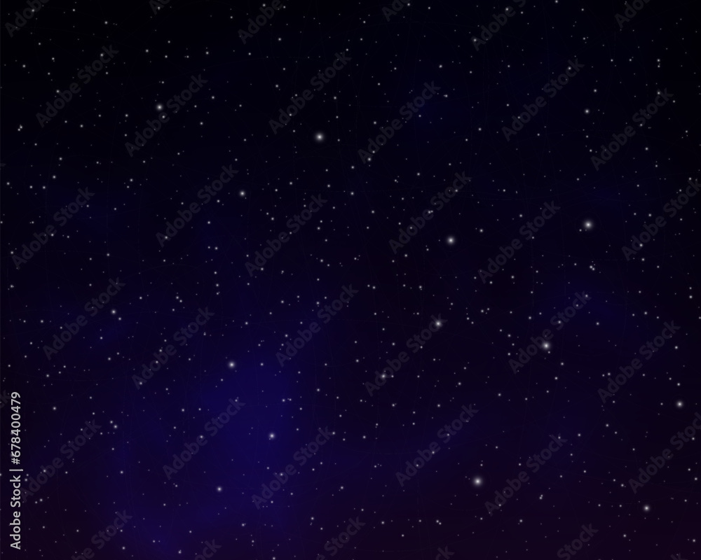 Night sky with stars. Vector illustration. Vector of starry night sky with sparkling star light magic divine sky. Illustration of starry sky with colorful stars, EPS 10 contains transparency.