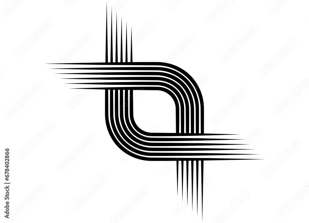 Striped vector pattern in retro style from black parallel lines on a white background. Vector illustration. Striped vector pattern in retro style from black parallel lines on a white background. Vector illustration.