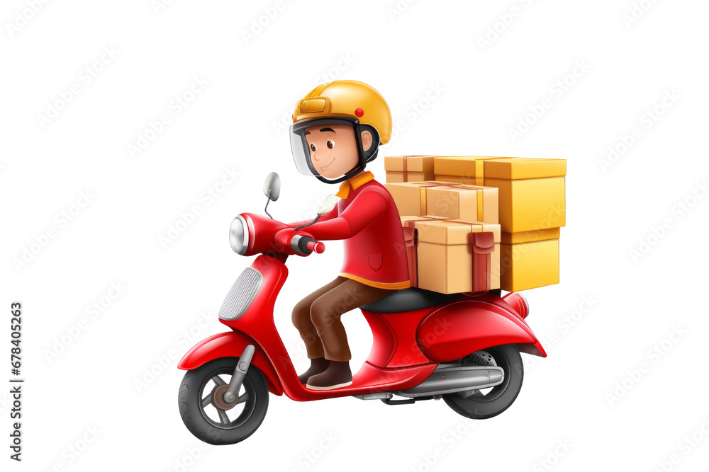 Motorcycle Delivery Service Concept Motorcycle Delivery Service Concept