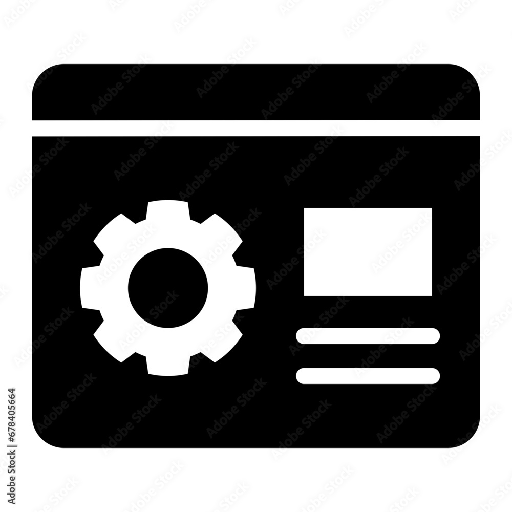 Setting black solid glyph icon Setting black solid glyph icon