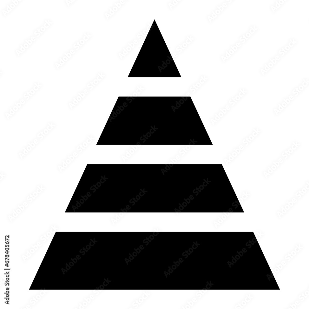Pyramid black solid glyph icon