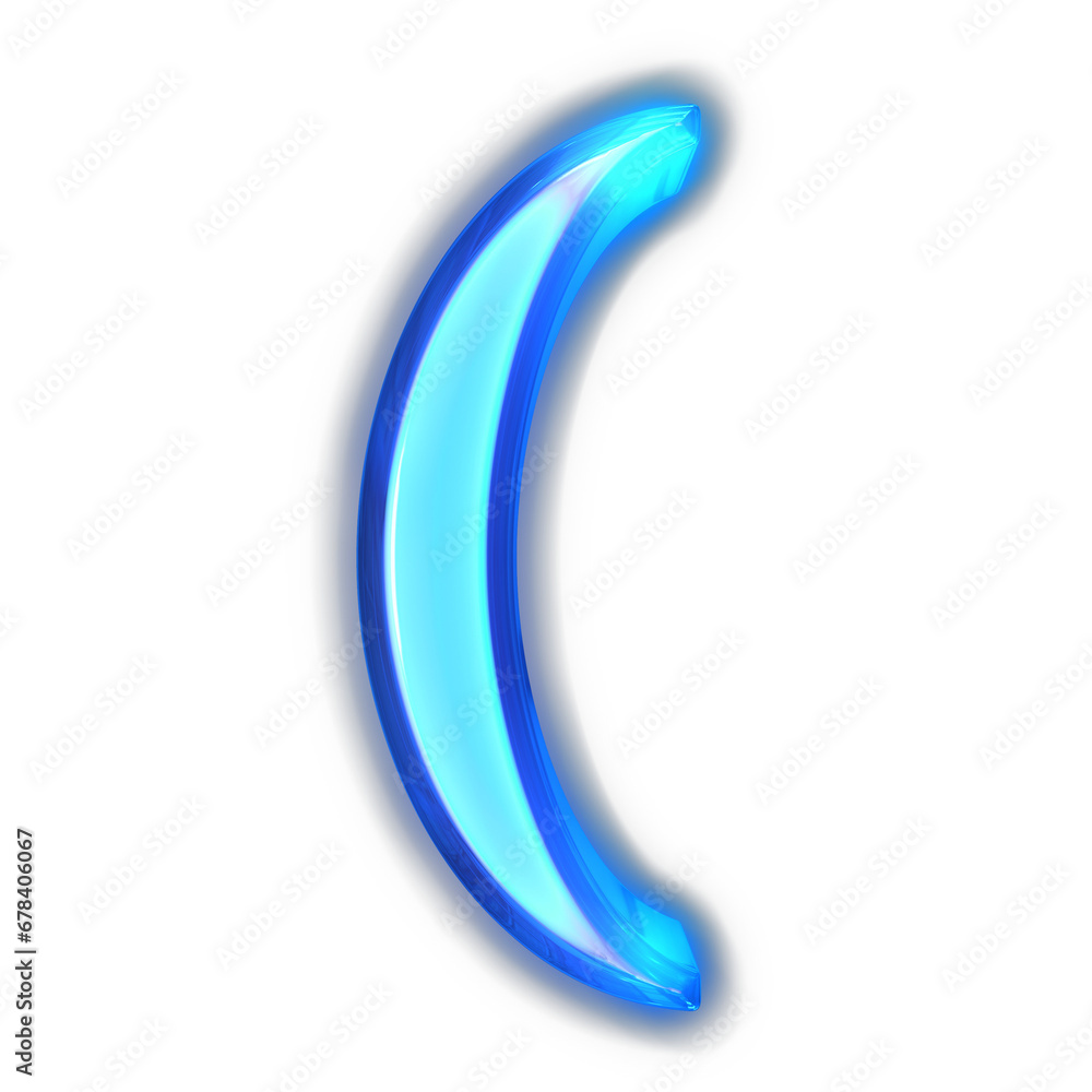 Blue symbol glowing around the edges