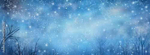Snowfall on Blue Background © M.Gierczyk