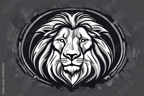 lionHead Logo Monochrome Design Style photo