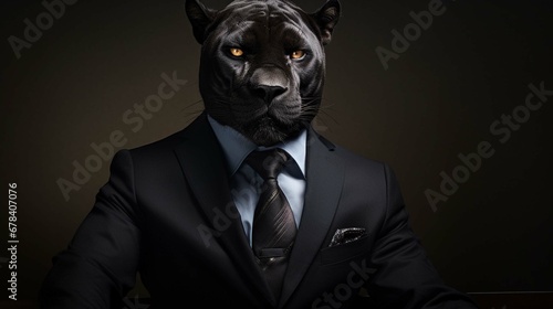 portrait of a black leopard