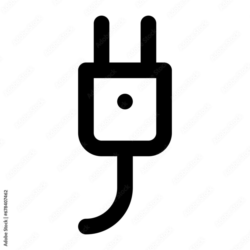 Power plug icon with outline style. Power plug icon with outline style.
