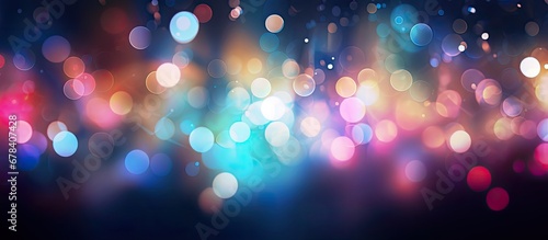 Blurred lights against vibrant backdrop rasterized photo