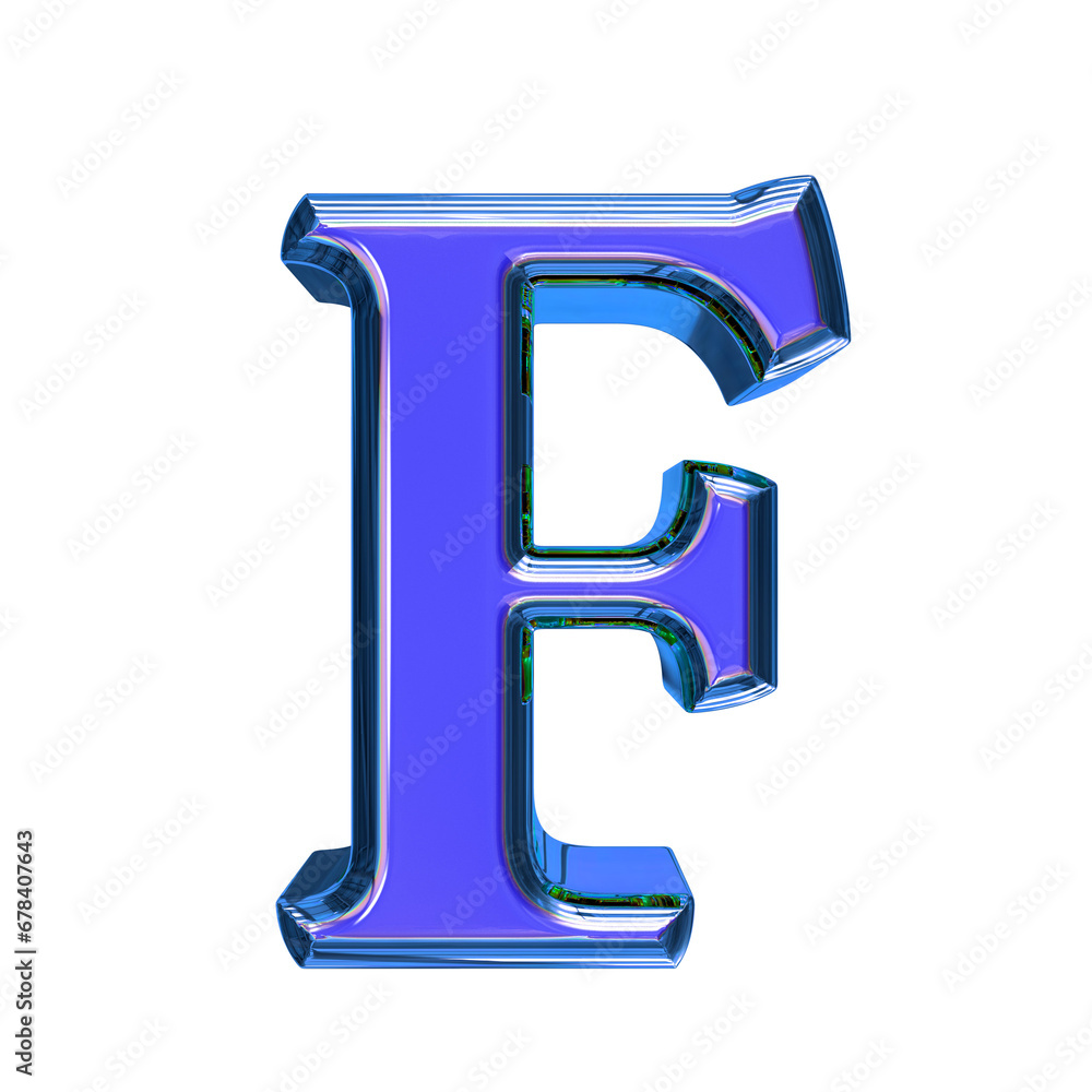 Blue symbol in a blue frame. letter f Blue symbol in a blue frame. letter f