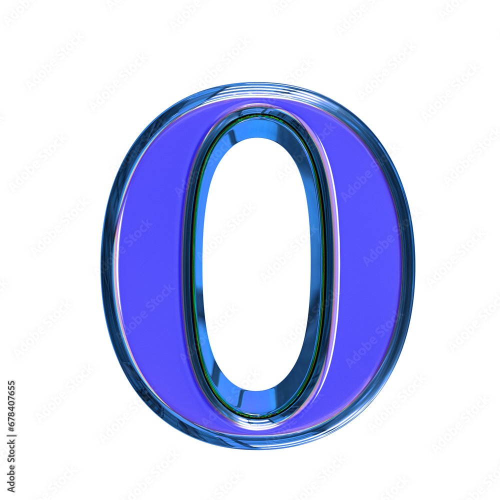 Blue symbol in a blue frame. letter o Blue symbol in a blue frame. letter o