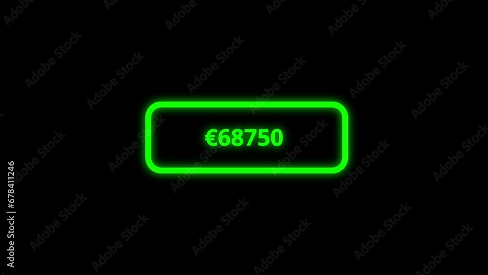 100 thousand euro counter animation. 100k euro counting animation. Counting money and digits increasing. 100 thousand euro counter animation. 100k euro counting animation. Counting money and digits increasing.