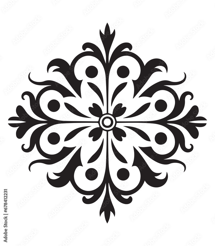 Vector circular mandala for henna ,tattoo decoration decorative frame vector
