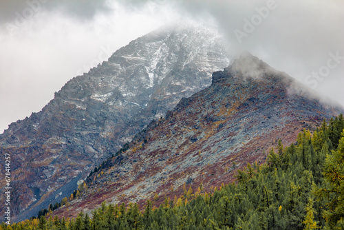 snow covered mountains