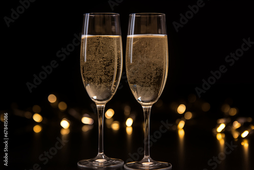 New Year's Eve champagne glasses