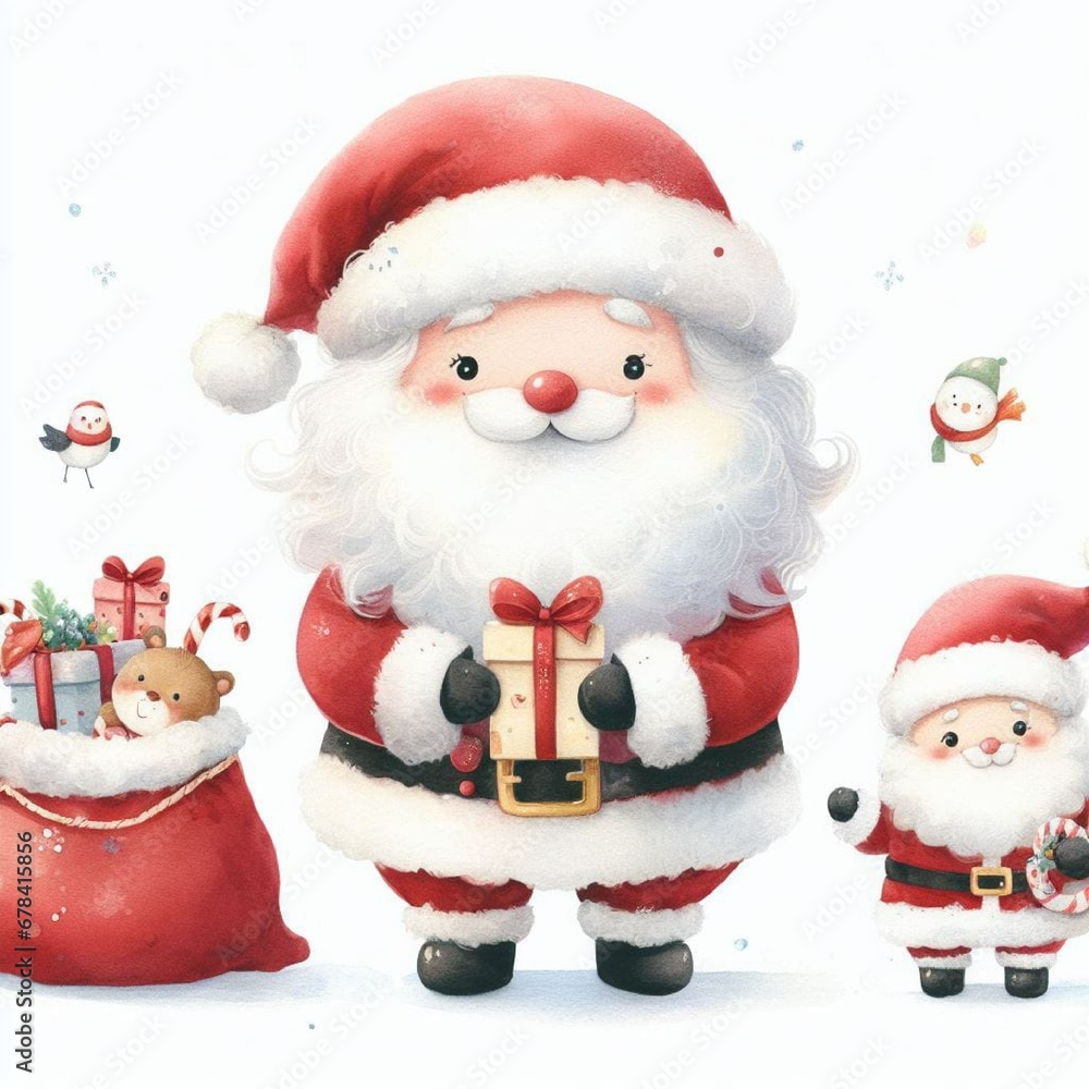 santa claus with christmas gifts santa claus with christmas gifts