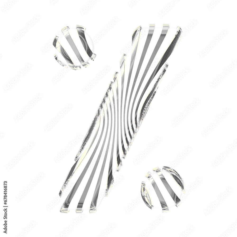 White symbol with ultra thin silver straps White symbol with ultra thin silver straps