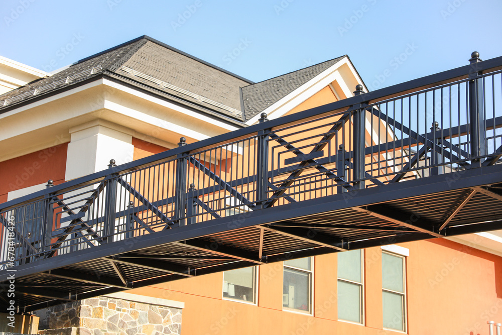 Fototapeta premium bridge at sunrise, connecting worlds with architectural elegance and tranquil beauty