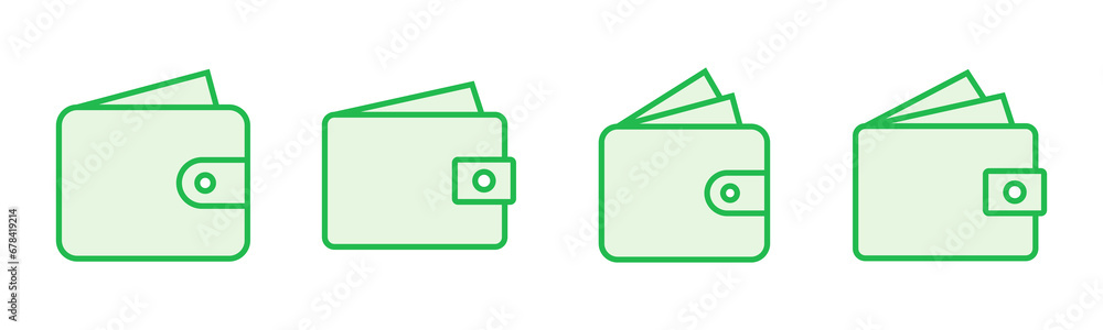 Wallet icon set. wallet vector icon Wallet icon set. wallet vector icon