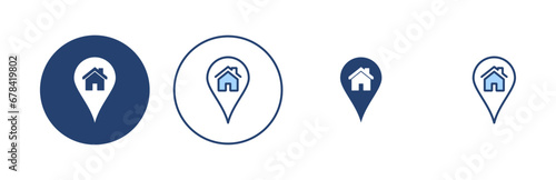 Address icon vector. home location sign and symbol. pinpoint photo
