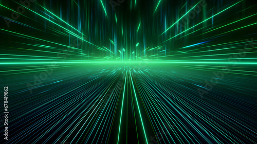 Green laser light tunnel