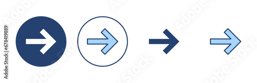 Arrow icon vector. Arrow sign and symbol for web design.