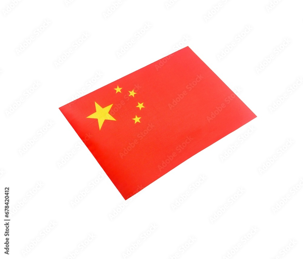 China national flag isolated on white background. China national flag isolated on white background.